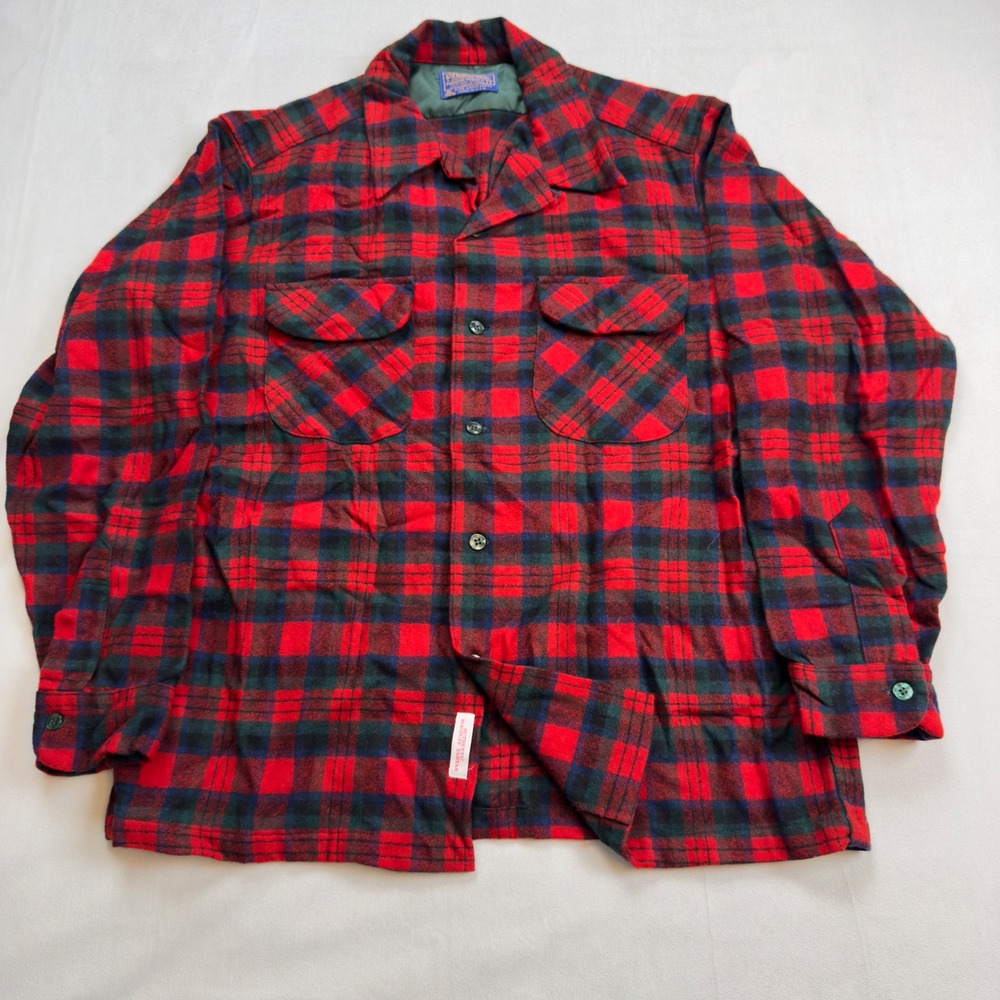 VTG Pendleton 100% Virgin Wool Men's Lg Macduff Tartan Plaid Locker Loop USA EUC